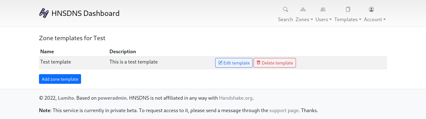 HNSDNS Dashboard Templates